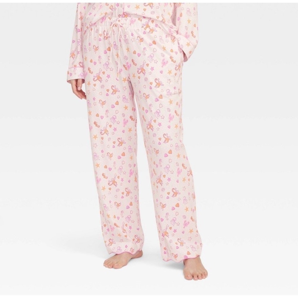 Roller Rabbit x Target Sea Life Pajama Set Pants Womens XS NEW Seahorse Monkey - Picture 4 of 4